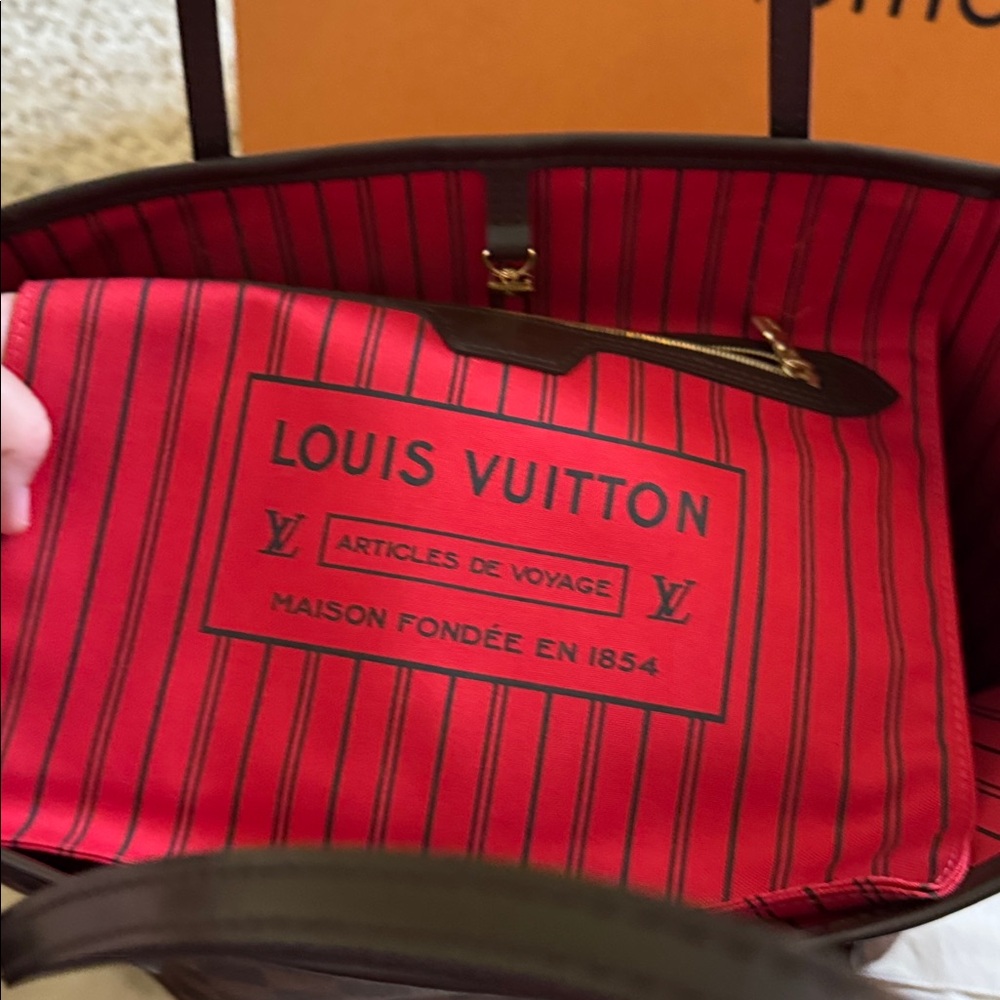 Louis Vuitton Brown Damier Ebene Neverfull MM - Picture 10 of 13
